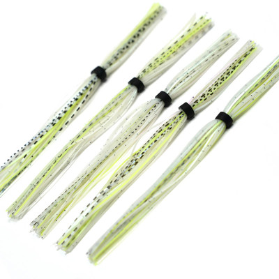 10PCS Fishing Spinnerbait Silicone Skirts Lure With Bell Rattle