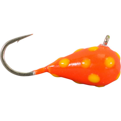 Widow Maker Dropper Tungsten Jig, Orange Polka Dot Glow / 5mm #12 (2pk)