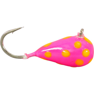 Widow Maker Lures Dropper Glow Series Tungsten Jigs Pink Polka Dot Glow