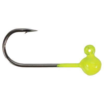 VooDoo Custom Tackle Round Jig Heads Yellow Chartreuse