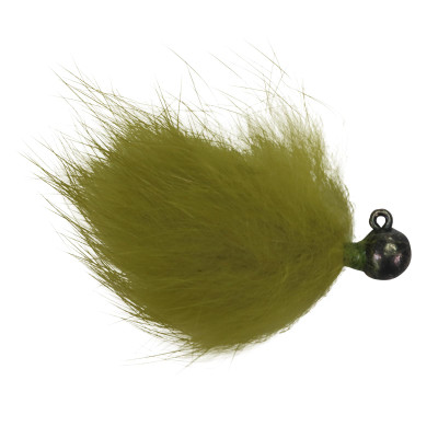 Voodoo Custom Tackle Rabbit Hair Jigs | Black-Olive; 1/16 oz. | FishUSA