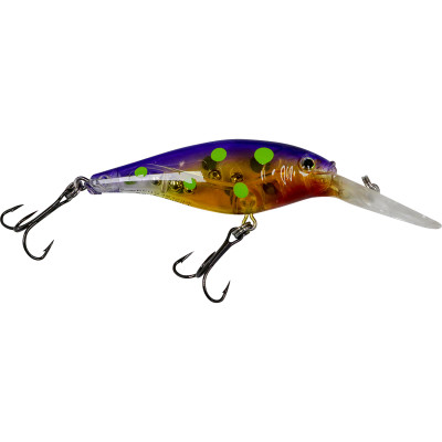 伯克利闪烁鲱鱼Crankbait JT定制的颜色——紫色的小鱼