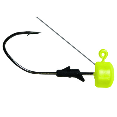 Eagle Claw Lazer Sharp Pro-V Finesse Weedless Jig Head Chartreuse