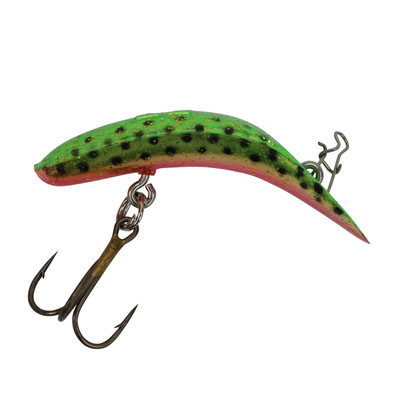 WORDEN'S ORIGINAL M-2 FLATFISH GLITTER CHARTREUSE FIRE TAIL 4.5