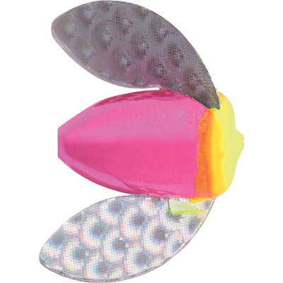 Worden's Spin-N-Glo Mylar Wings - Cerise Chartreuse Head