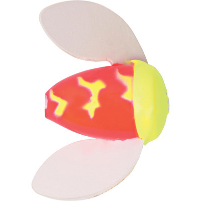 Worden's Spin-N-Glo - White Wings - Red Chartreuse Tiger