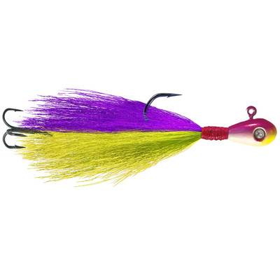 Kalin's Google Eye Hair Jig Purple-Chartreuse