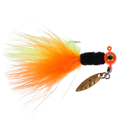 Strike King Mr. Crappie Maribou Sausage Spin Orange Tuxedo