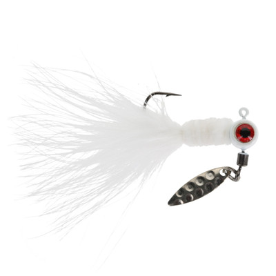 Strike King Mr. Crappie Maribou Sausage Spin White Lightning