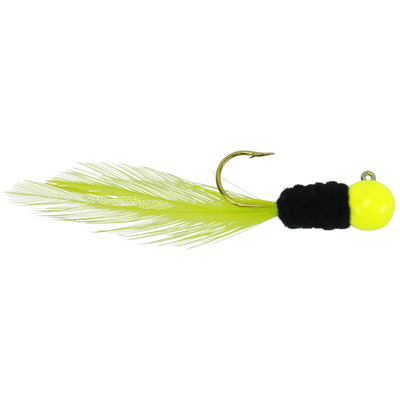 Mr Crappie Slab Daddy Live Hair Jig 1/16oz Tuxedo Black Chart