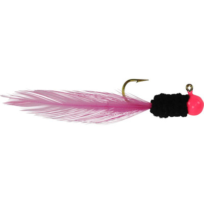 Strike King Mr. Crappie Slab Daddy Live Hair Jig Pink Tuxedo