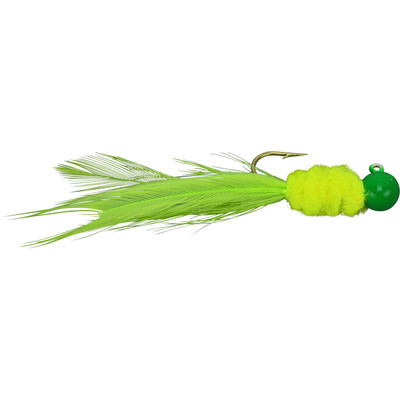 Mr Crappie Slab Daddy Live Hair Jig 1/16oz Limeade