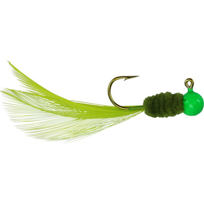 Strike King Mr. Crappie Slab Daddy Live Hair Jig Olive Oyl