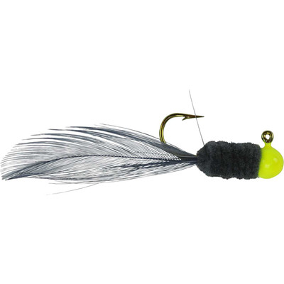 Mr Crappie Slab Daddy Live Hair Jig 1/16oz Tuxedo Black Chart