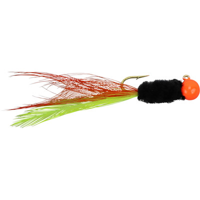 Strike King Mr. Crappie Slab Daddy Live Hair Jig Orange Tuxedo