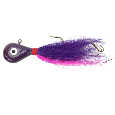 Venom High Dollar Stinger Bucktail Jig Purple HD-Purple-Hot Pink Flash