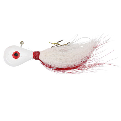 Venom High Dollar Stinger Bucktail Jig White HD-White-Red Flash