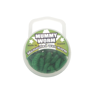 Eurotackle Mummy Worm Jarred Bait Green Caterpillar