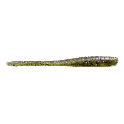 Great Lakes Finesse Drop Worm Green Pumpkin Purple Flake