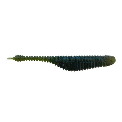 Great Lakes Finesse Drop Worm - 4in - Smoke Clear Purple Flake