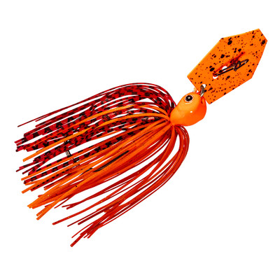 Z-Man ChatterBait JackHammer Fire Craw Orange Blade