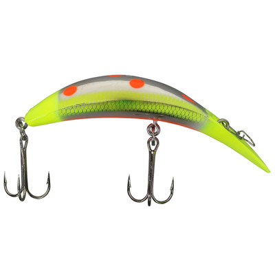 Worden's Flatfish - M2/T50/T55/T60 Double Trouble Chartreuse Orange