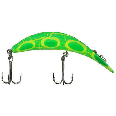 (3) Worden's M-2 Flatfish Lures (1-GLOW) SALMON-TROUT-PIKE Approx 4.25 7/23