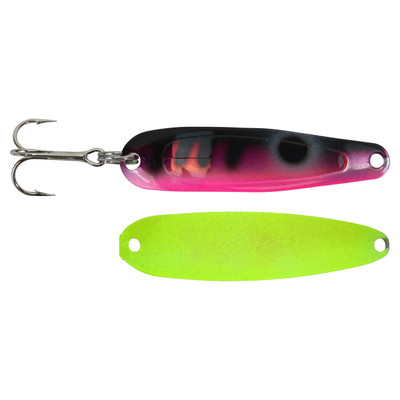 Michigan Stinger Scorpion Spoon Exclusive Color - UV Purple Perch-Chartreuse Back