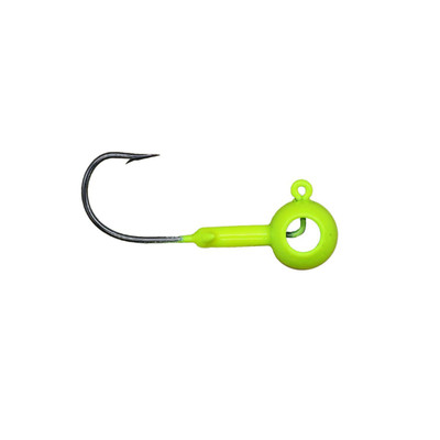 Leland's Lures Crappie Magnet Eyehole Round Jig Head Chartreuse