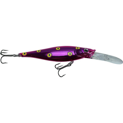 Custom Painted Walleye Nation Creation WNC Reaper, lure, crankbait Purple  Perch