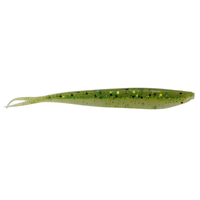 2 - ZOOM BAIT Tiny Fluke - 20/Ct Pack - 3 - Green Pumpkin & Baby Bass 