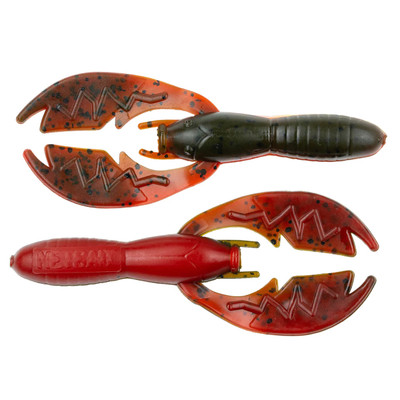 NetBait BaitFuel Infused Baby Paca Craw Soft Bait Green Pumpkin TX Red