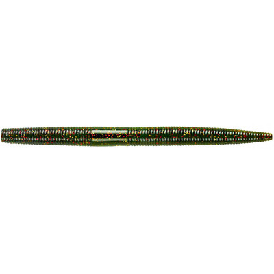 YUM Dinger Soft Plastic Worm 5 Green Pumpkin 8 Count 