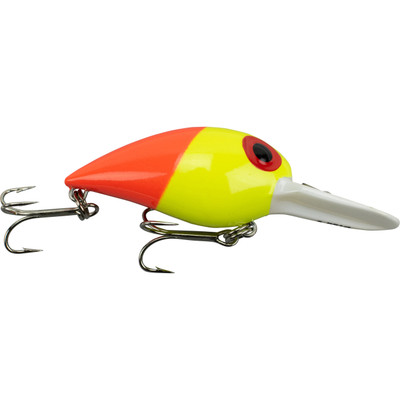 Brad's Wigglers Crank Bait, Chartreuse/Red Slant