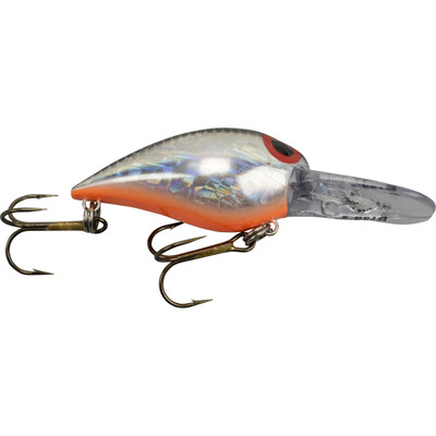 Brad's Wigglers Crank Bait, Glitter Fluorescent Red/Clear Bill