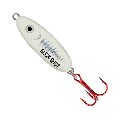 Northland Buck-Shot Rattle Spoon Super Glo Exo White