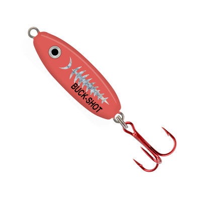 Northland Tackle Buck-Shot Rattle Spoon - 1/16 oz. - Super-Glo Exo Red