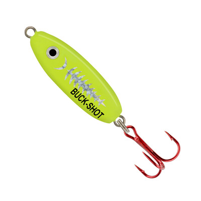 Northland Buck-Shot Rattle Spoon Super Glo Exo Chartreuse