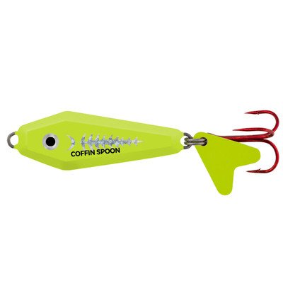 Northland Buck-Shot Coffin Spoon Super Glo Exo Chartreuse