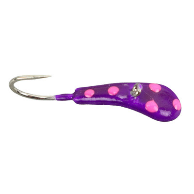 Widow Maker Lures Dragon Fly Series Tungsten Jig Purple Polka Dot Glow