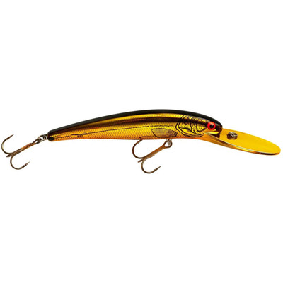 Bomber B25A Deep Long Diver Gold Chrome-Black Back-Orange Belly