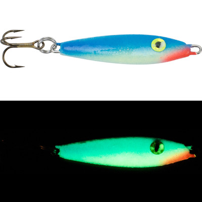 Moonshine Lures Super Glow Shiver spoon whitefish 1 Oz Wild