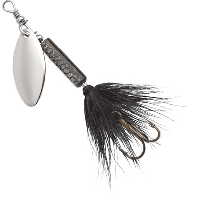 Blue Fox Whip Tail Deep Runner Spinner Black