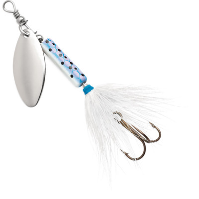 Blue Fox Whip Tail Deep Runner Inline Spinner - White, 1/16oz Size 0