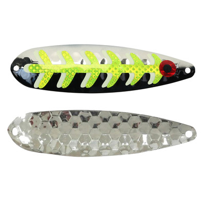 Dreamweaver Magnum Spoon | UV Rasta Goose Silver; 4 3/4 in. | FishUSA