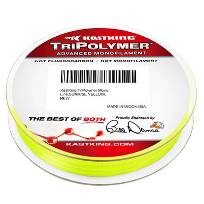 KastKing TriPolymer Advanced Monofilament Fishing Line 300 yd Sunrise Yellow 15 lb