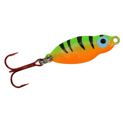 Lindy Frosted Spoon Fishing Lure Ice Glow Red 15/16 in. 1/8 oz