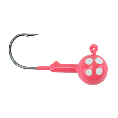 Northland Gum-Ball Jig Head Super-Glo Polka Dot