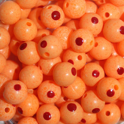 14mm Round Salmon Egg Beads 50 Pack