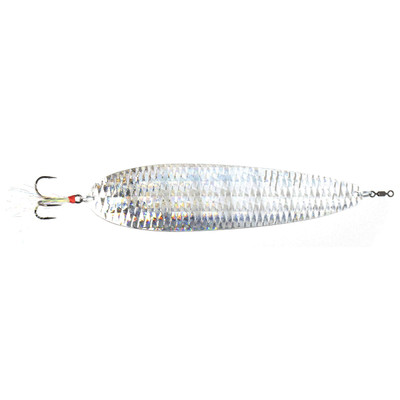Nichols Lures Ben Parker Super Magnum Flutter Spoon Shattered Glass Silver